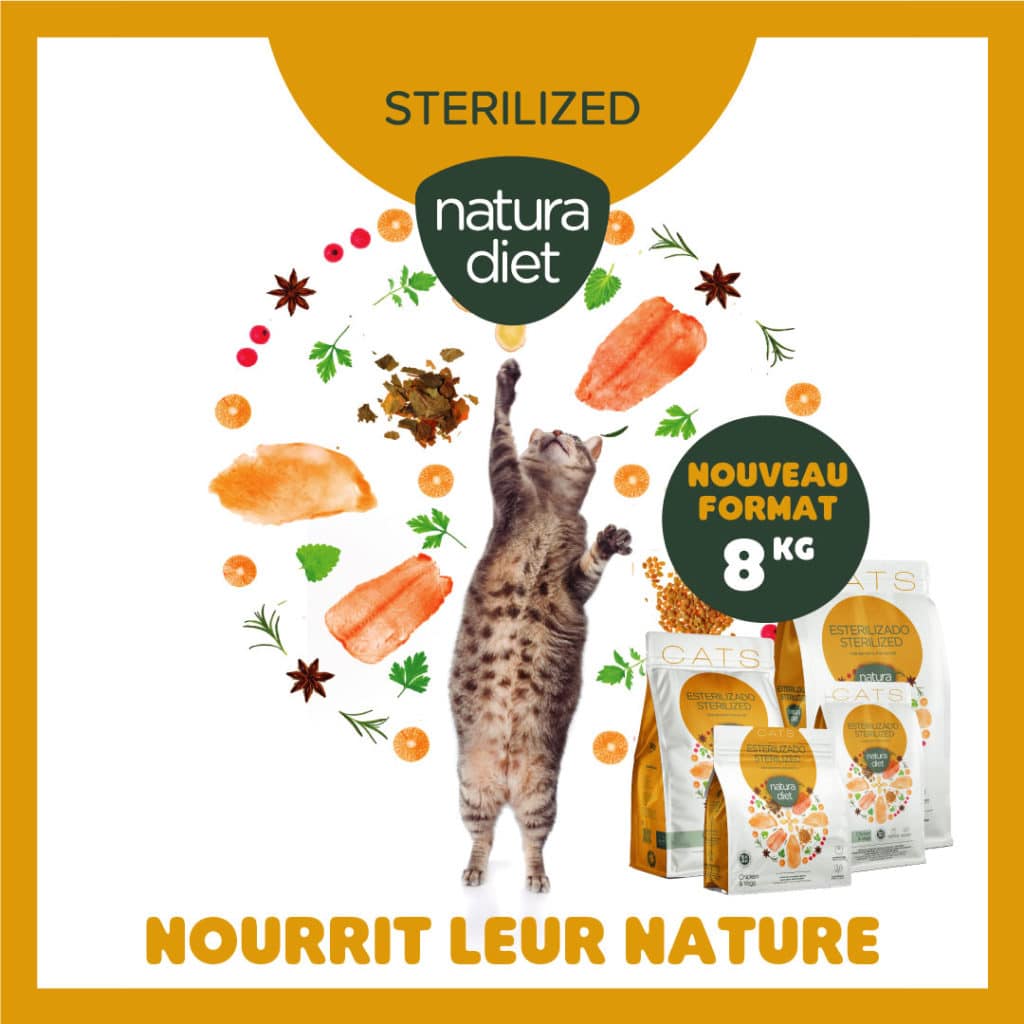 Ad for natura diet cat sterilized